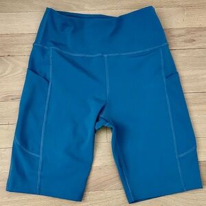 Women's Teal High-Rise Bike Shorts